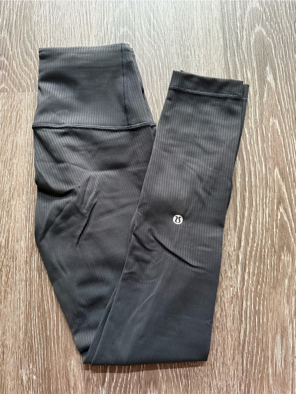 lululemon athletica Black Leggings with Ribbed Detail